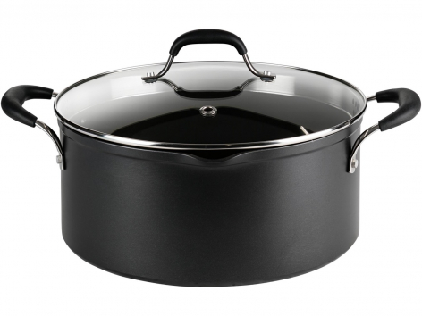 Pentola con coperchio in vetro