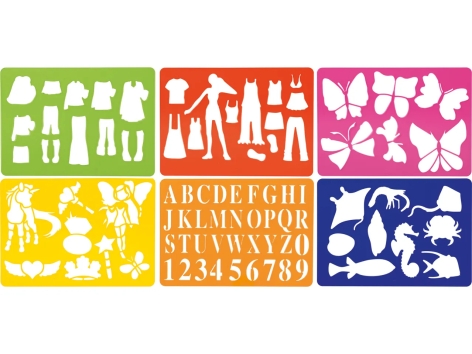 Set sagome per disegnare, 6 pezzi