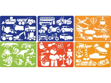 Set sagome per disegnare, 6 pezzi