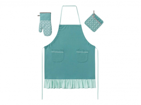 Set grembiule da cucina e guanti forno