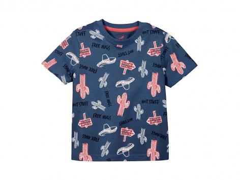 Bambini Abbigliamento bambino Top e t-shirt T-shirt Lupilu T-shirt Tee shirt enfants manches longues rayé bleu noir 3 ans 