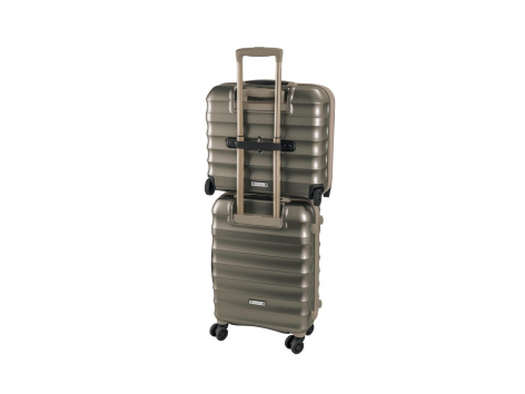 Trolley Business o Trolley bagaglio a mano in policarbonato, antracite/oro