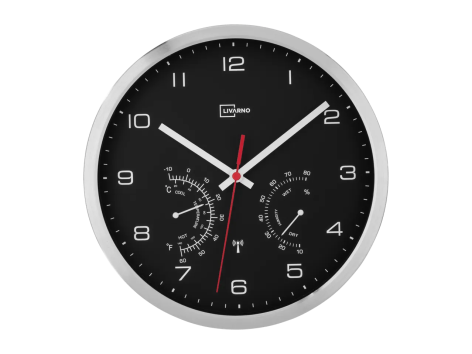Orologio da parete radiocontrollato con termometro ed igrometro