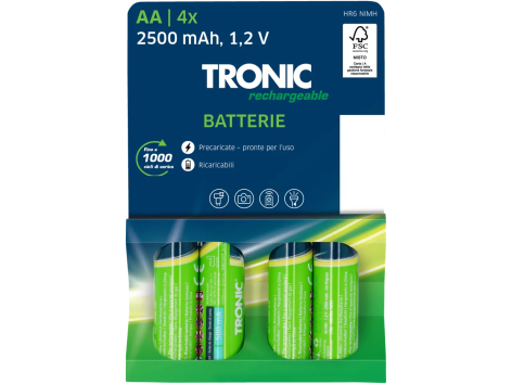 Batterie ricaricabili, 4 pezzi