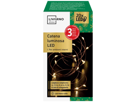 Catena luminosa 20 LED
