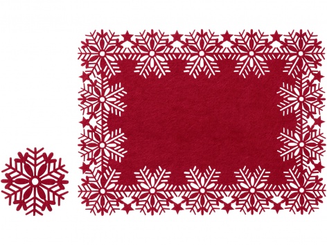 Striscia centrotavola o set tovagliette con sottobicchiere