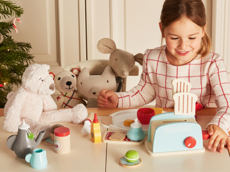 Gioco utensili per cucina giocattolo in legno