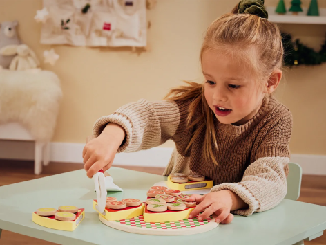 Set alimenti giocattolo in legno