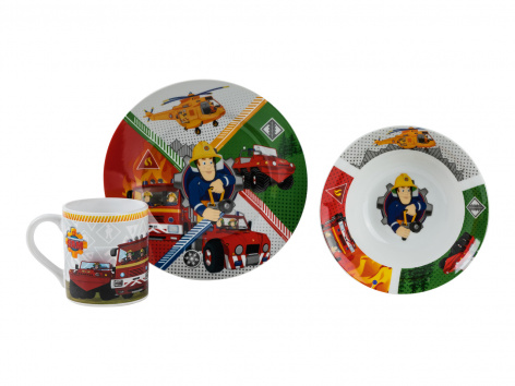 Set colazione in porcellana "Paw Patrol, Frozen, Sam il pompiere"