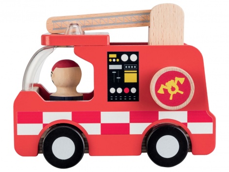 Veicolo in legno con personaggi