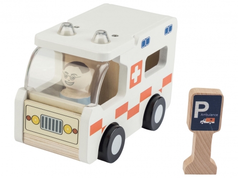 Veicolo in legno con personaggi