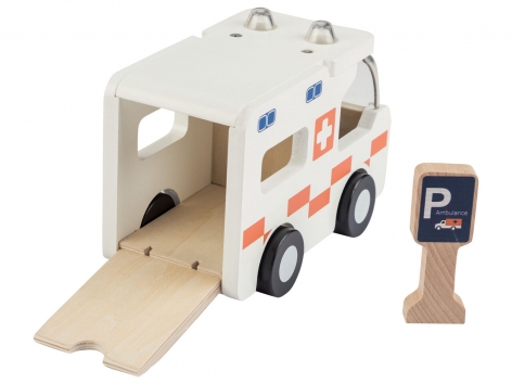 Veicolo in legno con personaggi