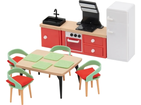 Set mobili in miniatura o set personaggi per casa bambole