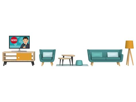 Set mobili in miniatura o set personaggi per casa bambole