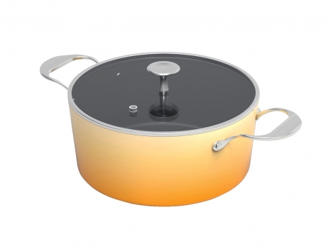 Pentola con coperchio in vetro