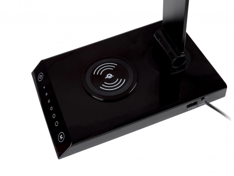 Lampada LED per scrivania con caricabatterie ad induzione