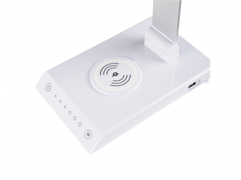 Lampada LED per scrivania con caricabatterie ad induzione