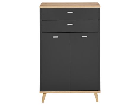 Mobiletto da bagno con 2 ante e 2 cassetti