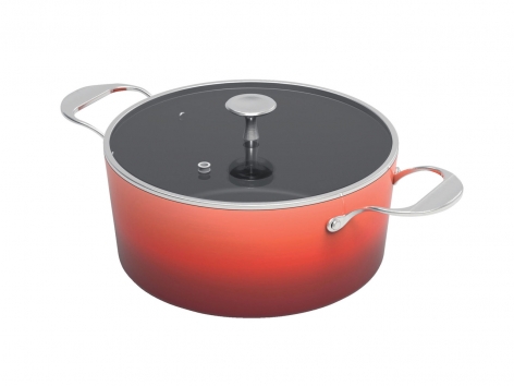 Pentola con coperchio in vetro