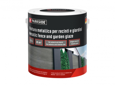 Finitura metallica per recinti e giardini