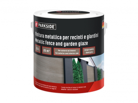 Finitura metallica per recinti e giardini