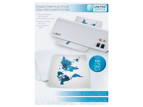 Fogli per plastificatore A4, 40 pezzi o A5, 40 pezzi + 10x15 cm, 80 pezzi