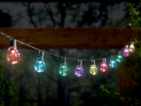 Catena luci decorative LED a energia solare