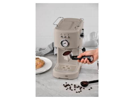 Macchina Caffè Espresso CREMAEXPRESSO+ - 15 Bar, Pompa Italiana, 1100W, Serbatoio 1,25 L, Per Caffè Macinato, Nero