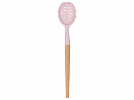 Utensile da cucina in silicone e bambù