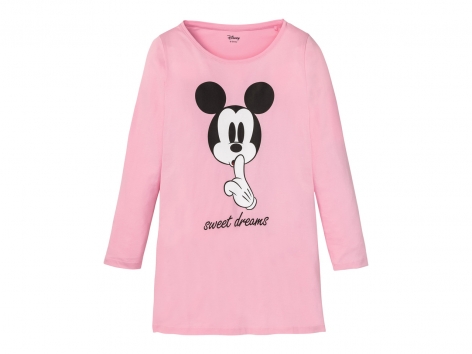 Maxi t-shirt da notte per donna "Dumbo, Wonder Woman, Mickey Mouse Pink"