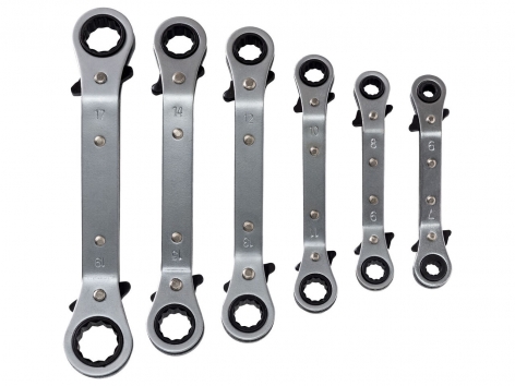 Set chiavi ad anello con cricchetto