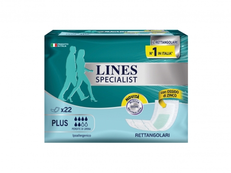 Assorbenti per incontinenza sagomati o rettangolari