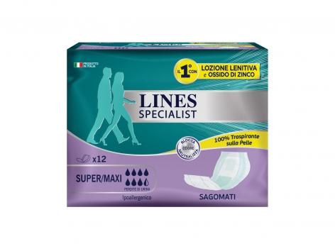 Assorbenti per incontinenza sagomati o rettangolari