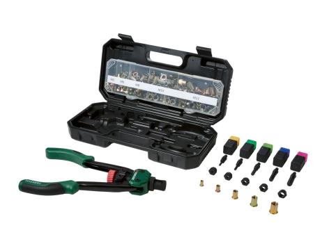 Pinza rivettatrice con accessori