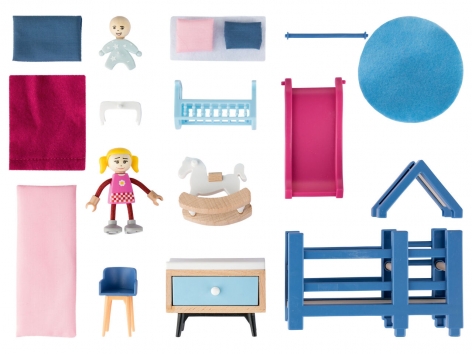 Set mobili in miniatura o set personaggi per casa delle bambole