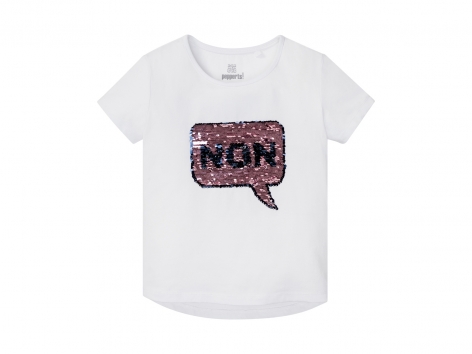 T-Shirt da bambina con paillettes