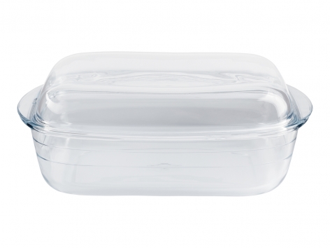 Pirofila o casseruola in vetro con coperchio