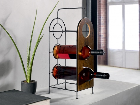 Mensola o scaffale portabottiglie in acciaio