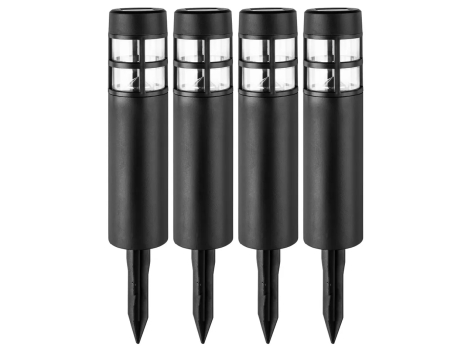 Lampada LED ad energia solare con picchetto, 4 pezzi