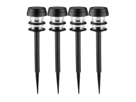Lampada LED ad energia solare con picchetto, 4 pezzi