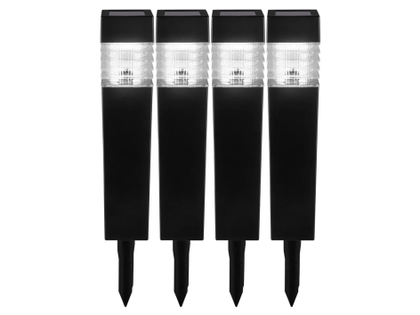 Lampada LED ad energia solare con picchetto, 4 pezzi