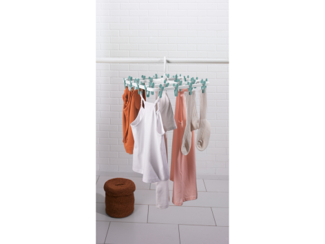 Appendiabiti multiplo o mini stendibiancheria con mollette