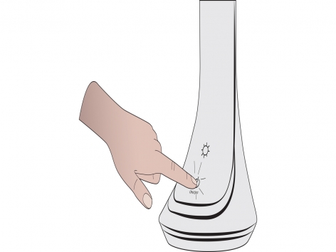 Lampada LED da tavolo con orologio