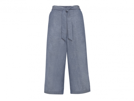 Pantaloni culotte in lino da donna
