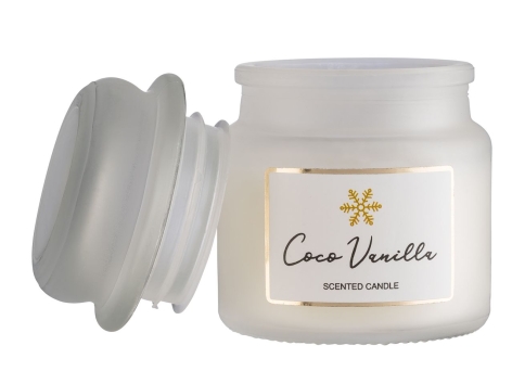 Candela profumata in vasetto con coperchio