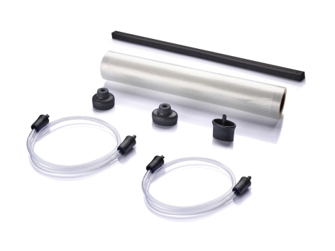 Vihoom Macchina Sottovuoto Alimenti 5 in 1, Automatica Sigillatore Sottovuoto Macchina per Alimenti Secchi che Umidi, con 10 Sachetti Sottovuoto e Tubo Sottovuoto, Nero