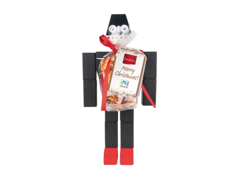 Robot di legno  con cioccolato