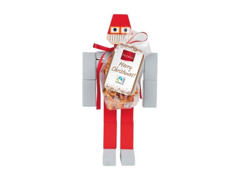 Robot di legno  con cioccolato