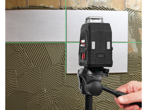 Livella laser a croce ricaricabile con treppiede