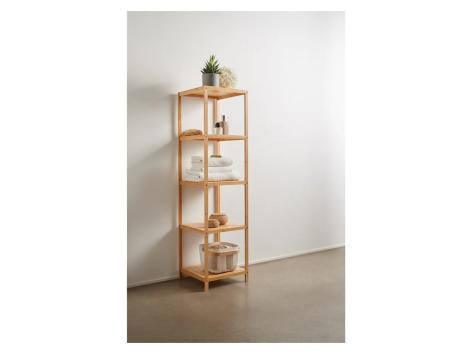 Scaffale a 5 ripiani in bambù